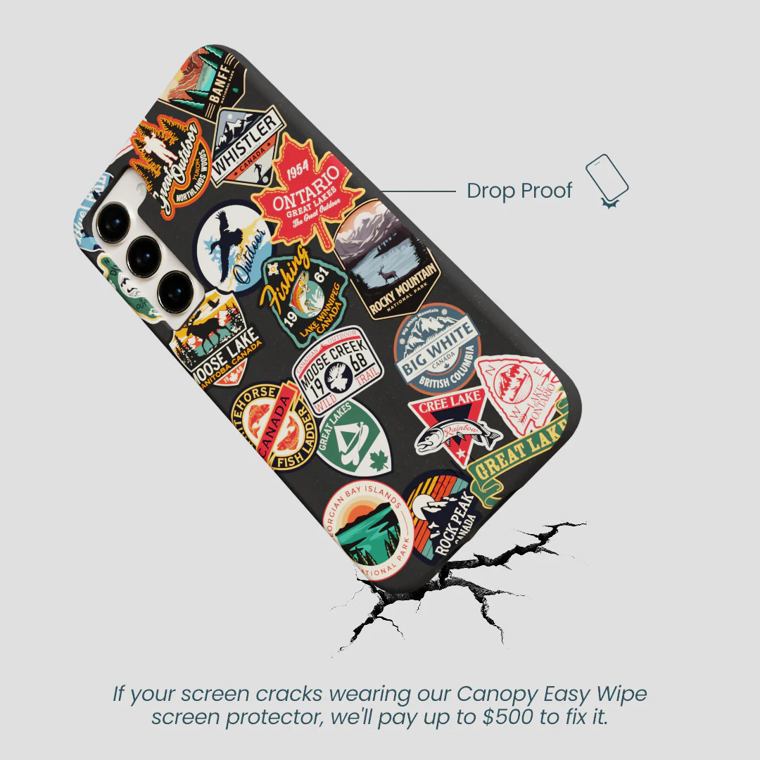 Black Canadian Stickers Samsung Galaxy S24+(Plus) Case - Image 5