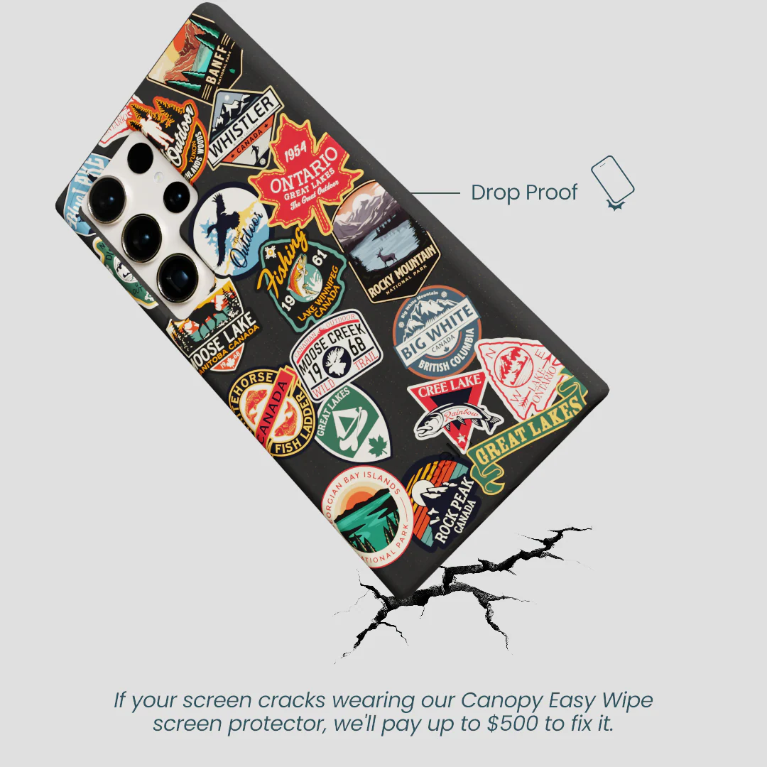 Black Canadian Stickers Samsung Galaxy S24 Ultra Case - Image 5
