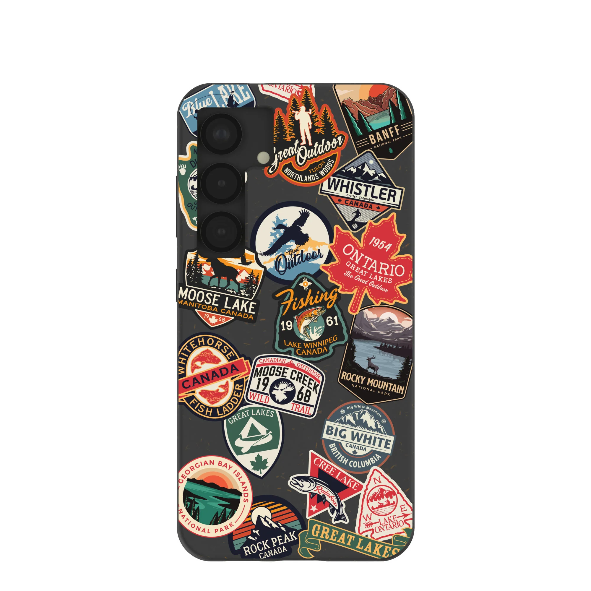 Black Canadian Stickers Samsung Galaxy S25 Case