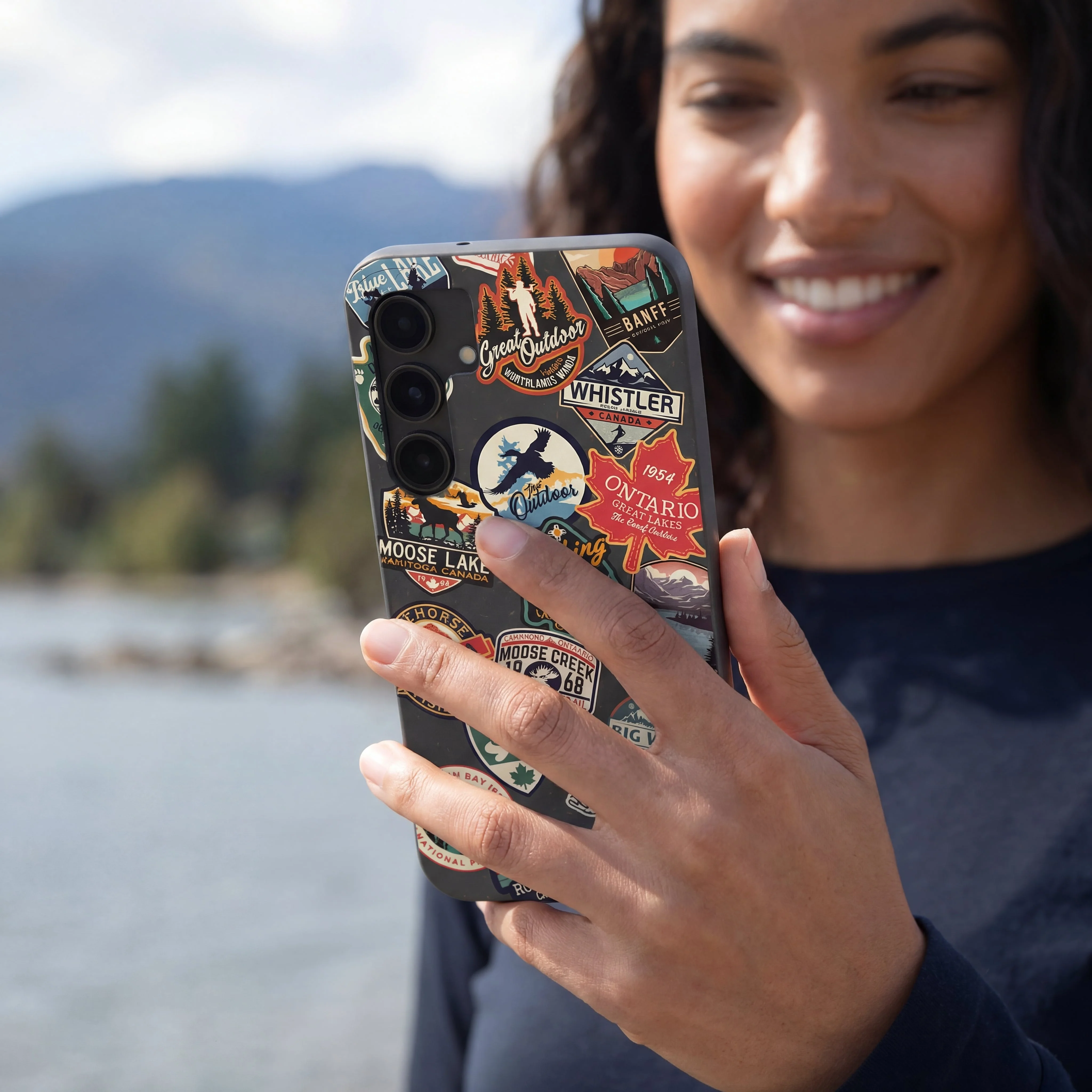 Black Canadian Stickers Samsung Galaxy S25 Ultra Case - Image 2