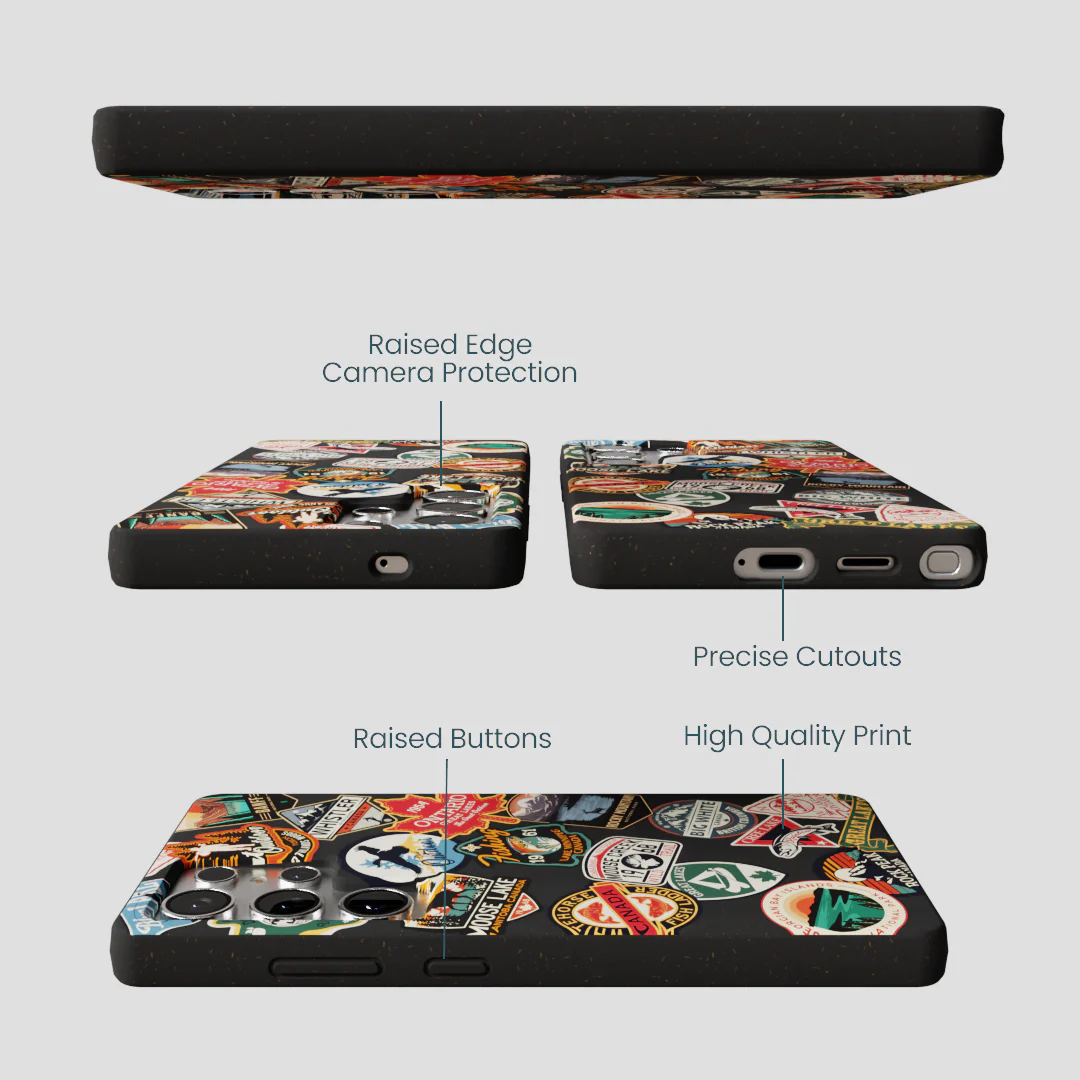 Black Canadian Stickers Samsung Galaxy S25 Ultra Case - Image 3