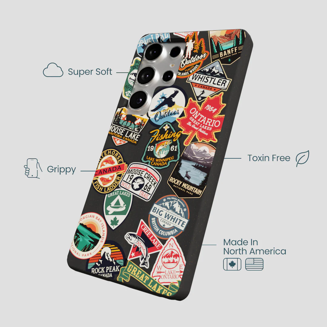 Black Canadian Stickers Samsung Galaxy S25 Ultra Case - Image 4