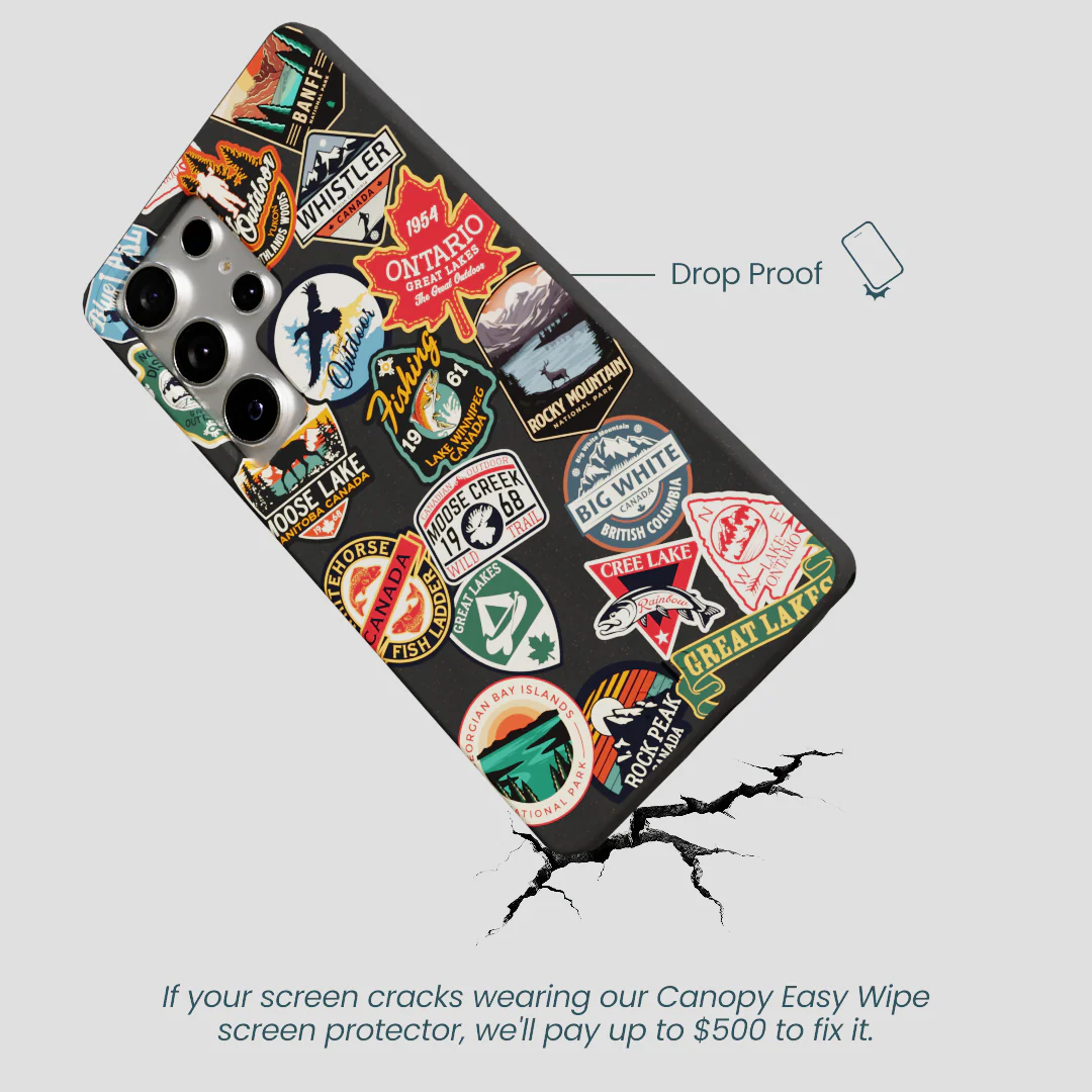 Black Canadian Stickers Samsung Galaxy S25 Ultra Case - Image 5