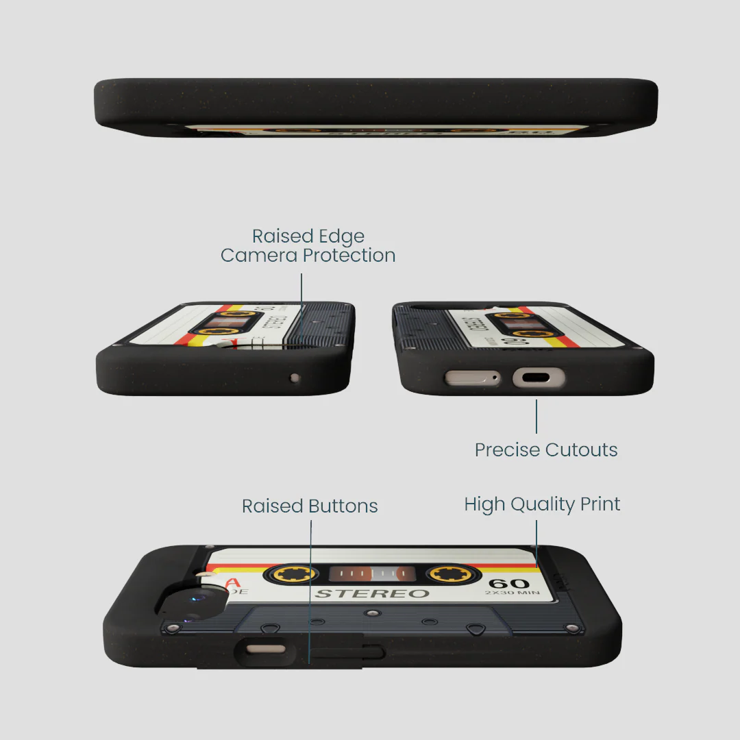 Black Cassette Google Pixel 9a Case - Image 3