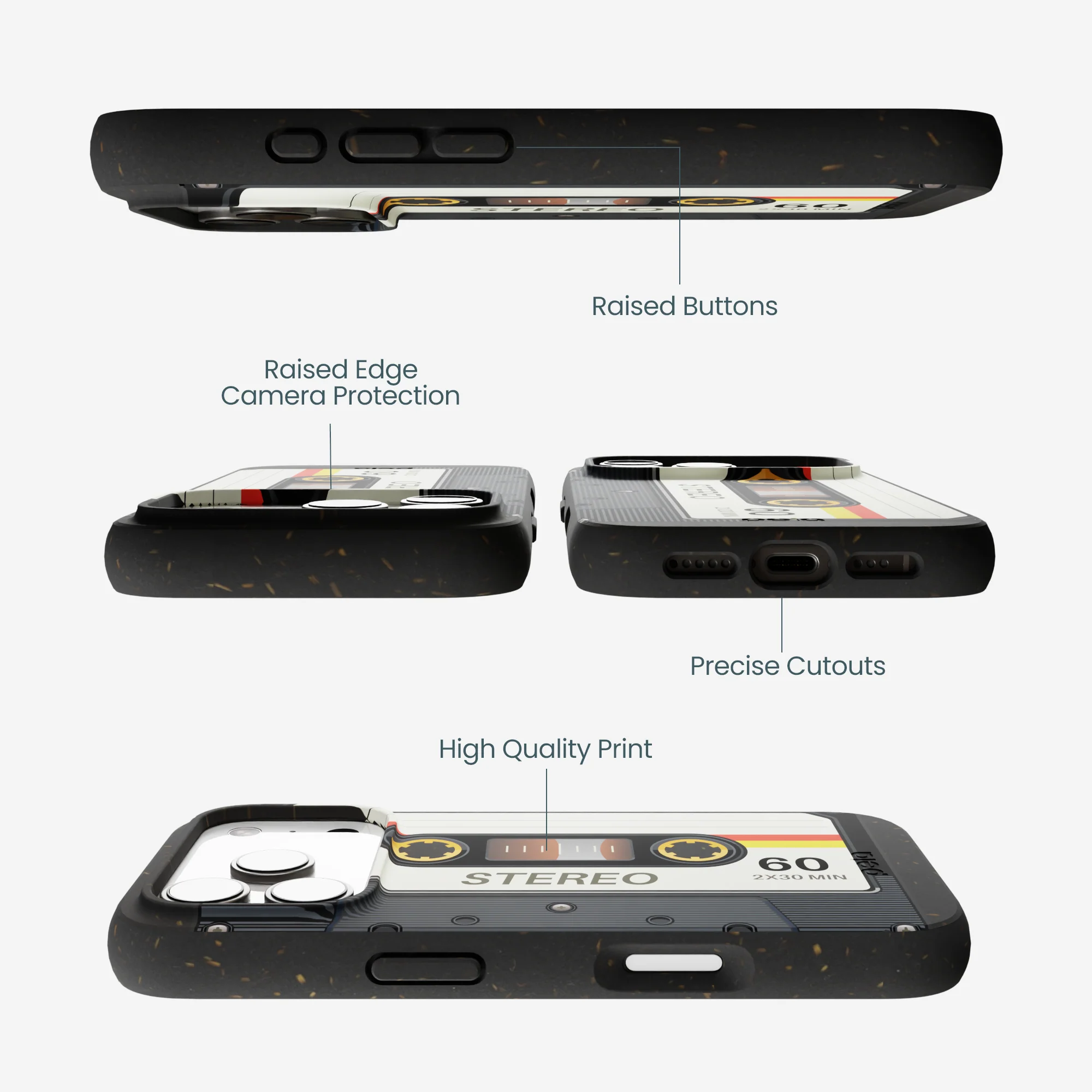 Black Cassette iPhone 17 Pro Case - Image 3
