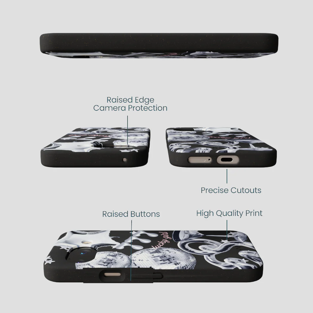 Black Cosmic Luck Google Pixel 9a Case - Image 3