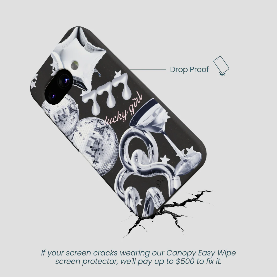 Black Cosmic Luck Google Pixel 9a Case - Image 5