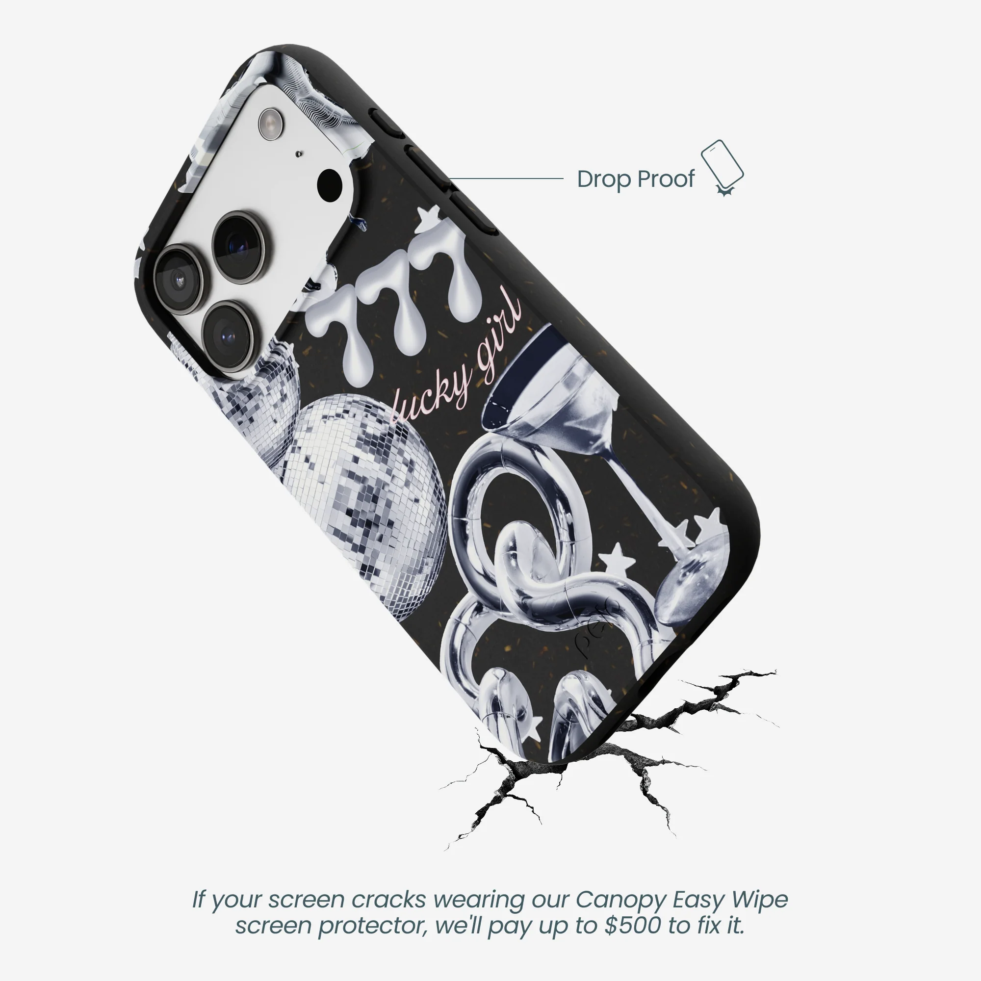 Black Cosmic Luck iPhone 17 Pro Case - Image 5
