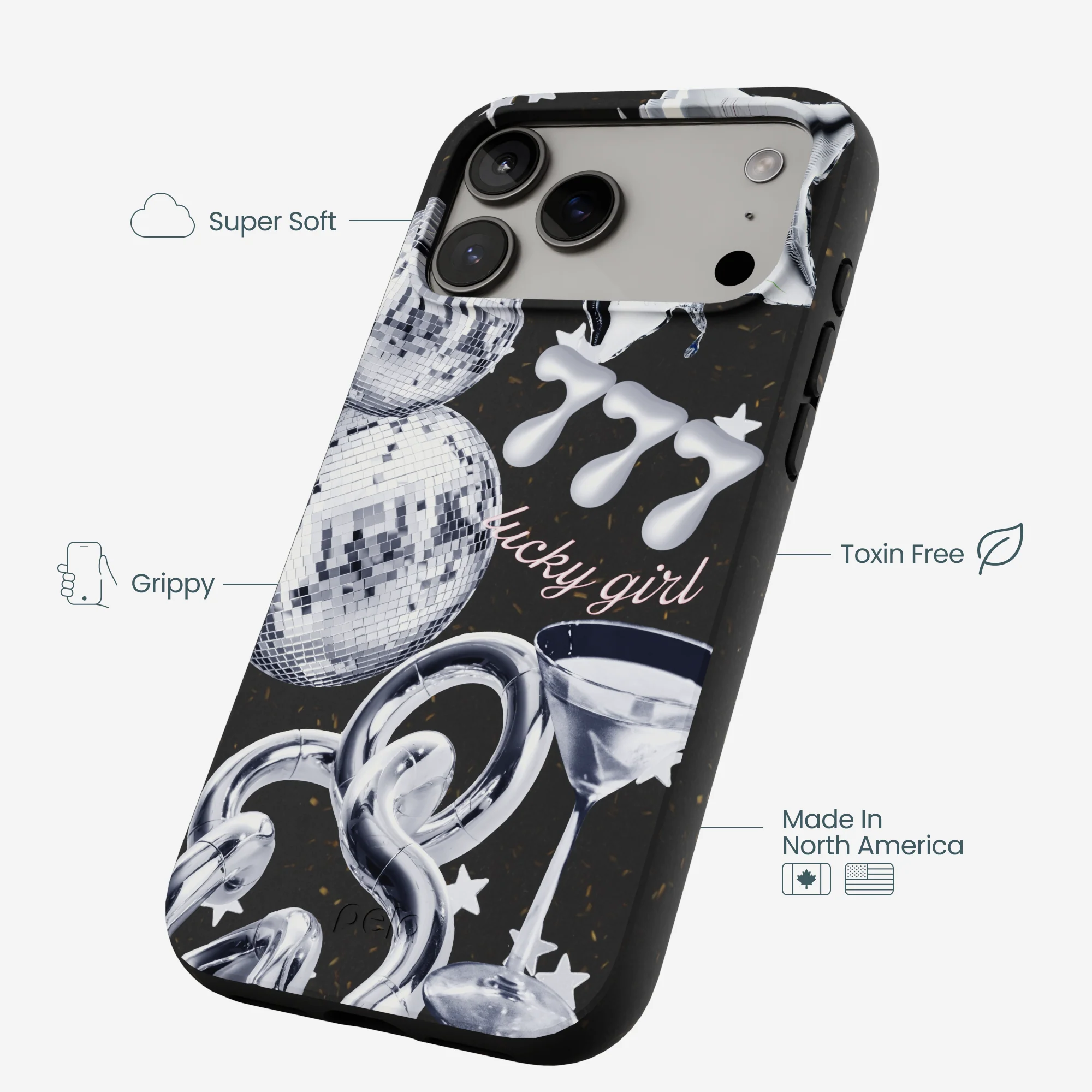 Black Cosmic Luck iPhone 17 Pro Max Case - Image 4