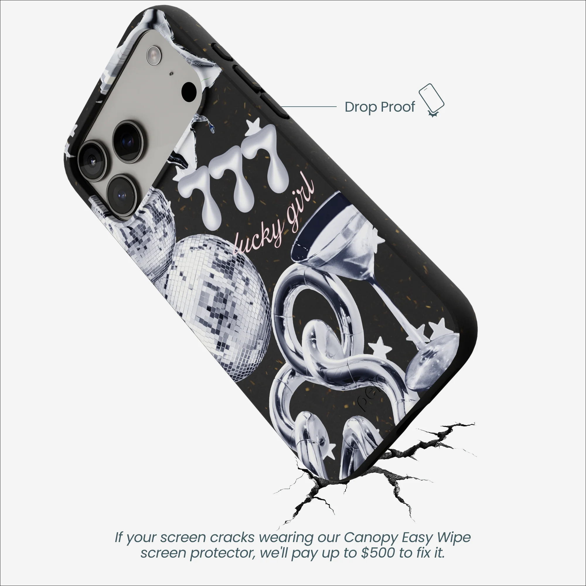 Black Cosmic Luck iPhone 17 Pro Max Case - Image 5