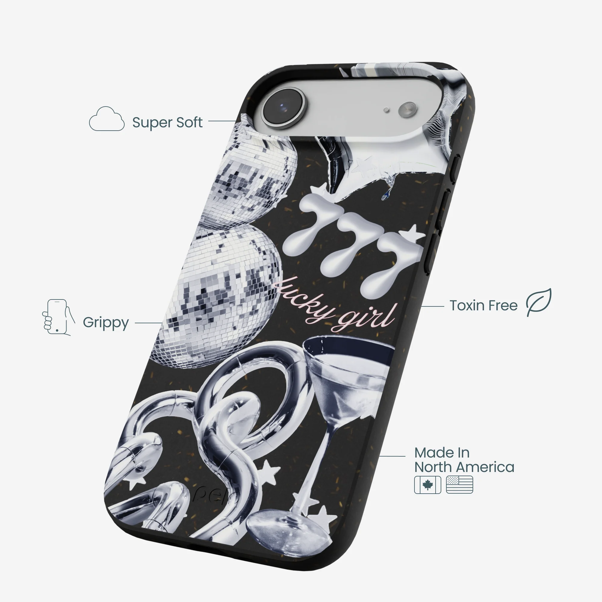 Black Cosmic Luck iPhone Air Case - Image 4
