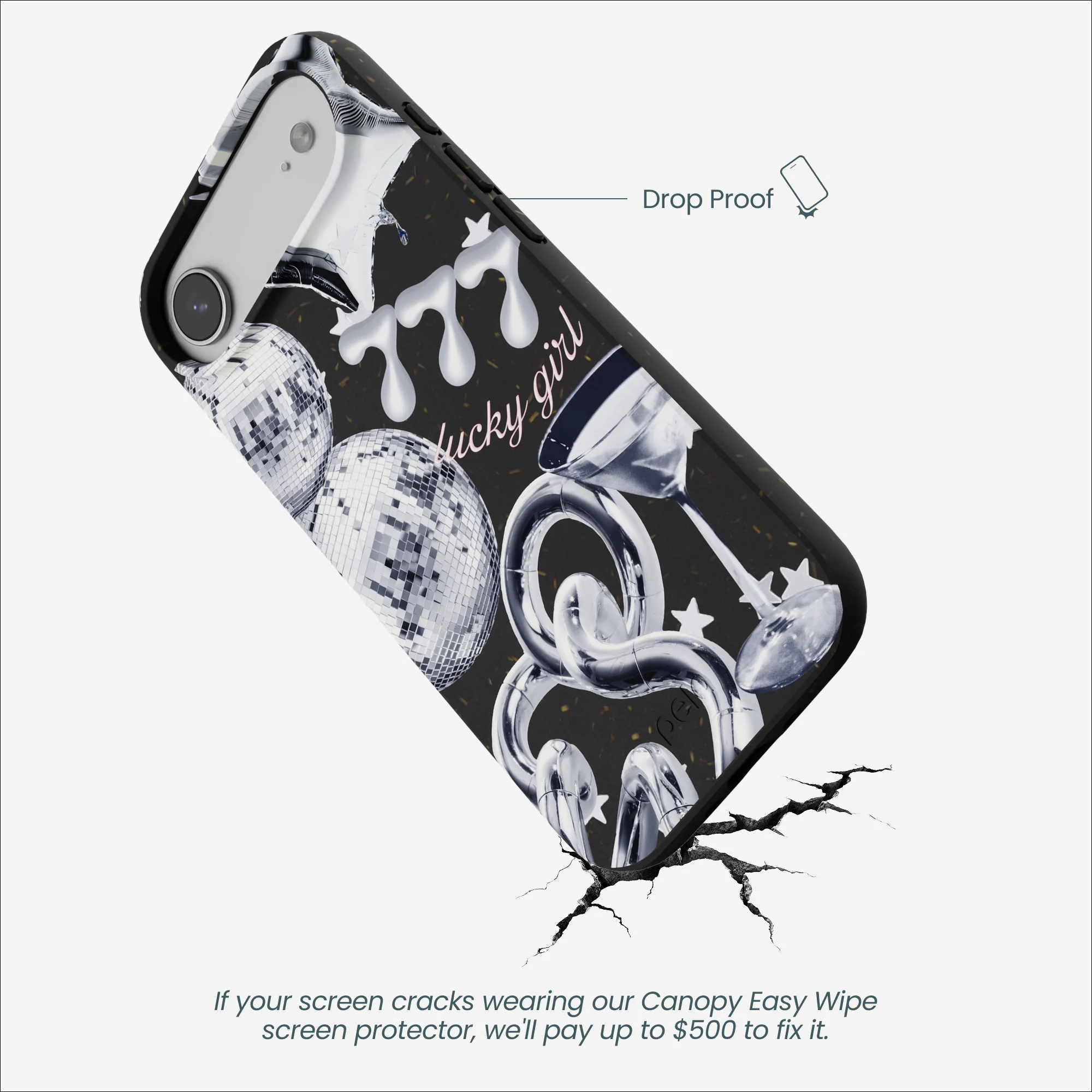 Black Cosmic Luck iPhone Air Case - Image 5
