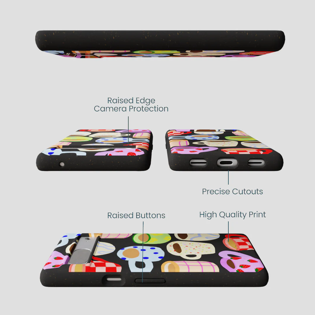 Black Cup of Joy Google Pixel 7 Case - Image 3