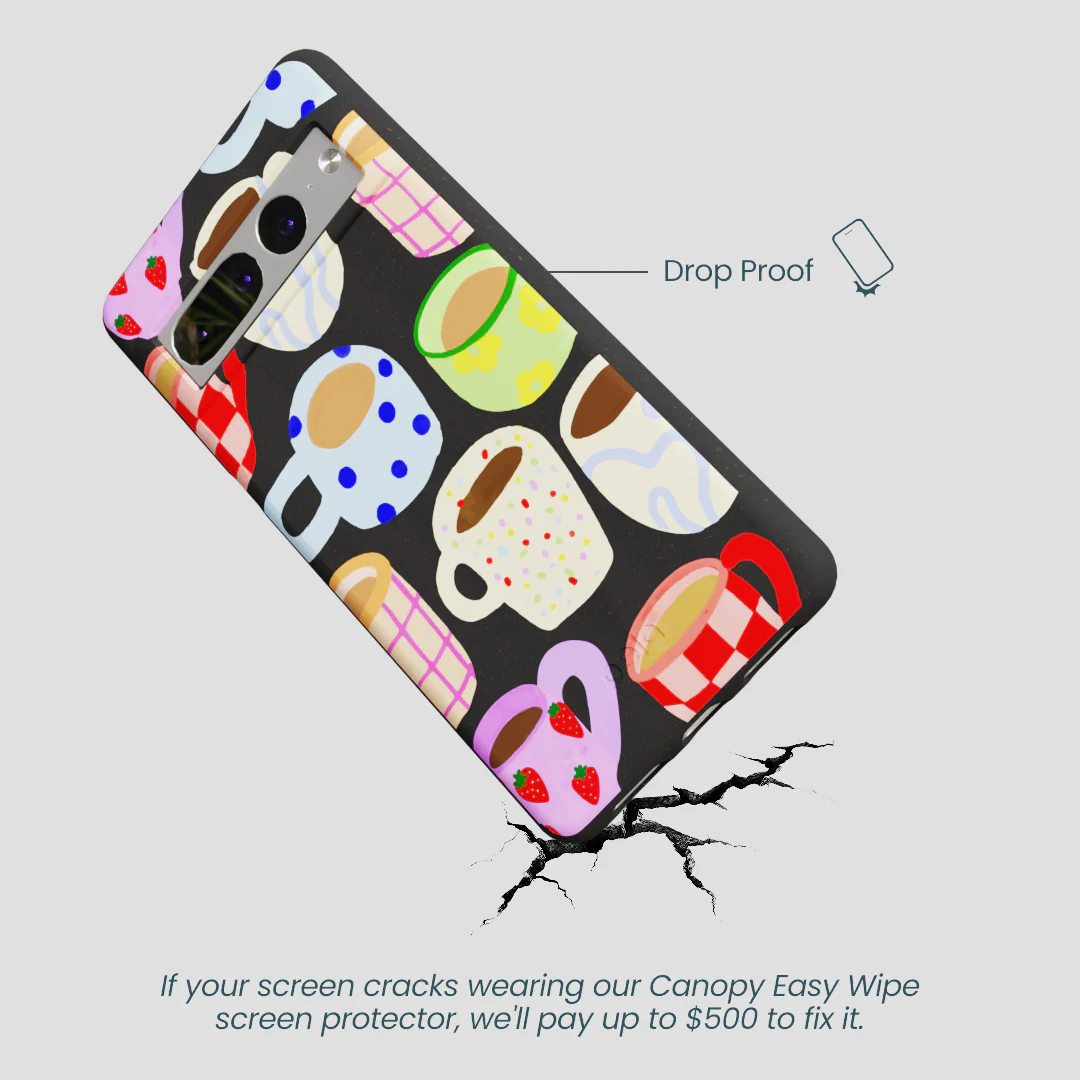 Black Cup of Joy Google Pixel 7 Pro Case - Image 5