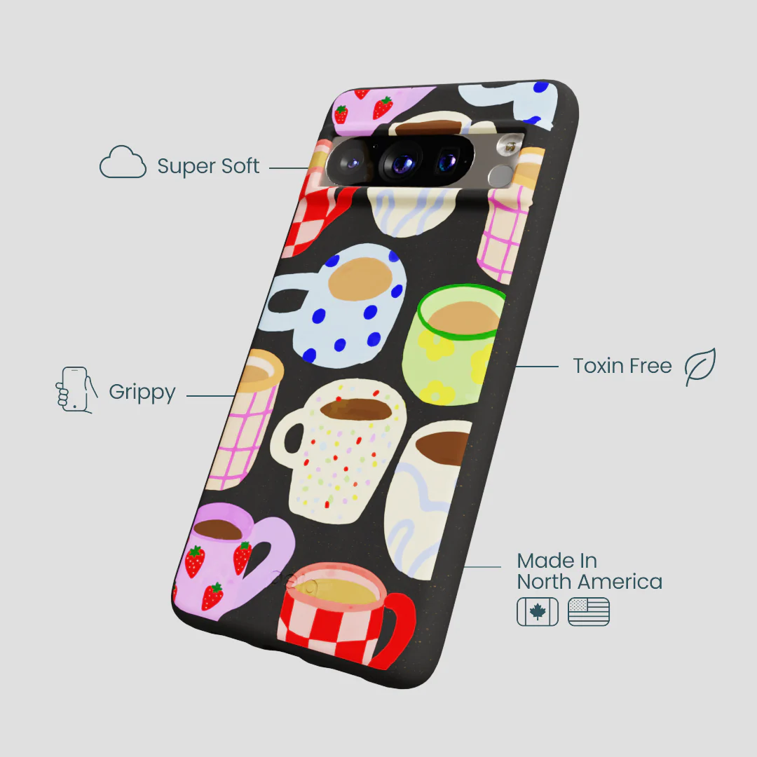 Black Cup of Joy Google Pixel 8 Pro Case - Image 4