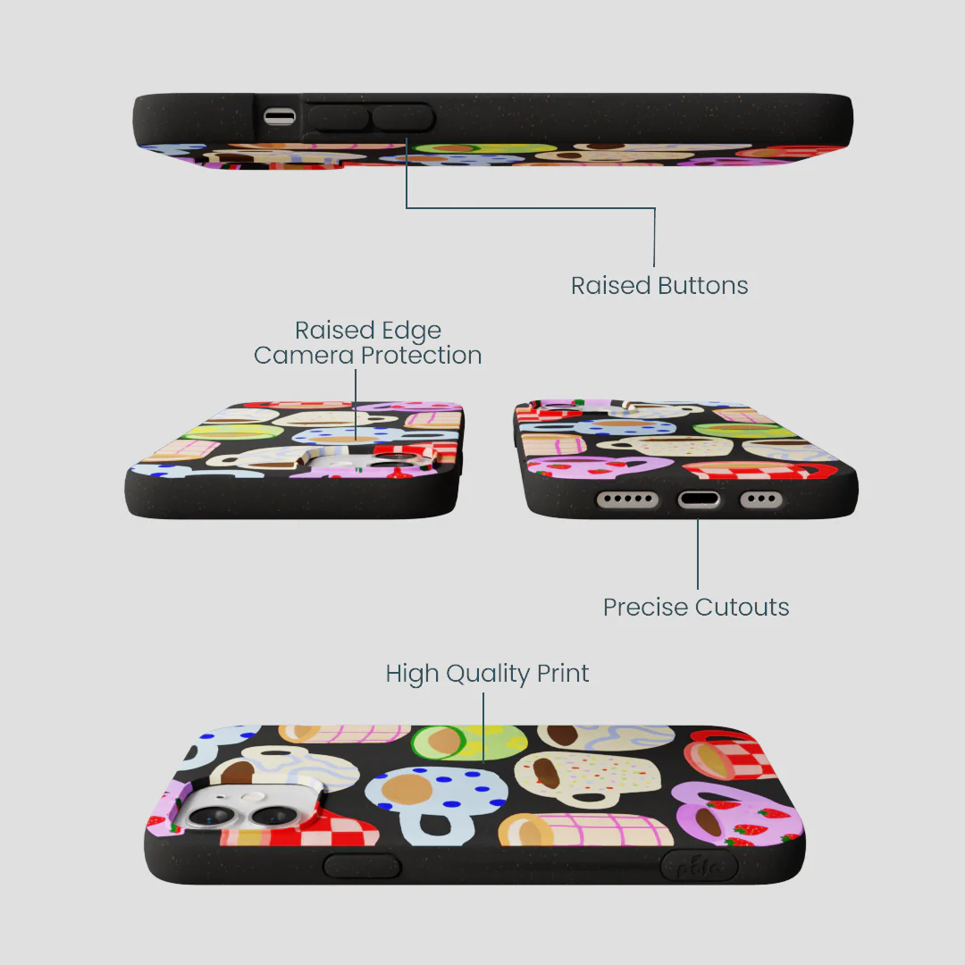 Black Cup of Joy iPhone 12/ iPhone 12 Pro Case - Image 3