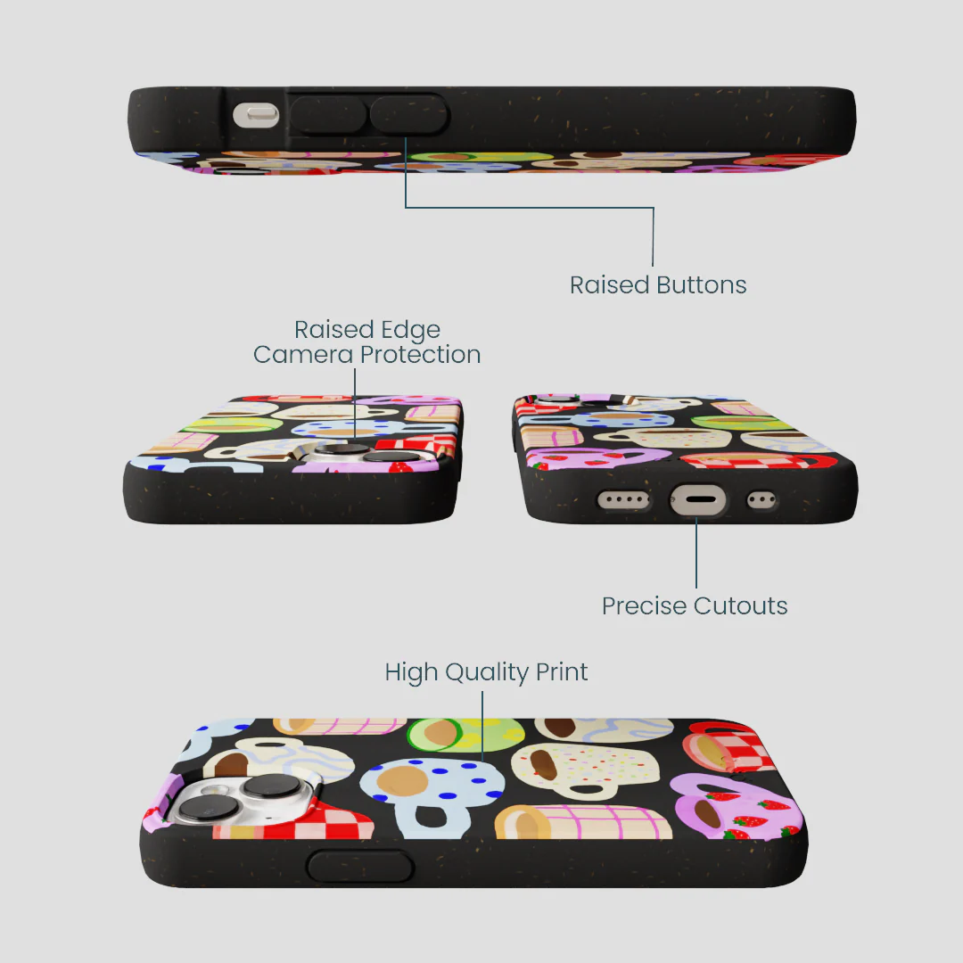 Black Cup of Joy iPhone 13 Case - Image 3