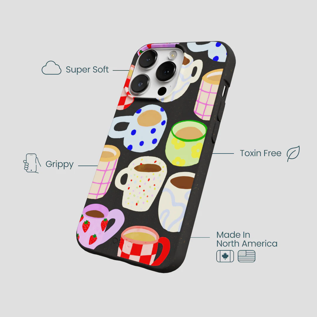 Black Cup of Joy iPhone 13 Pro Case - Image 4
