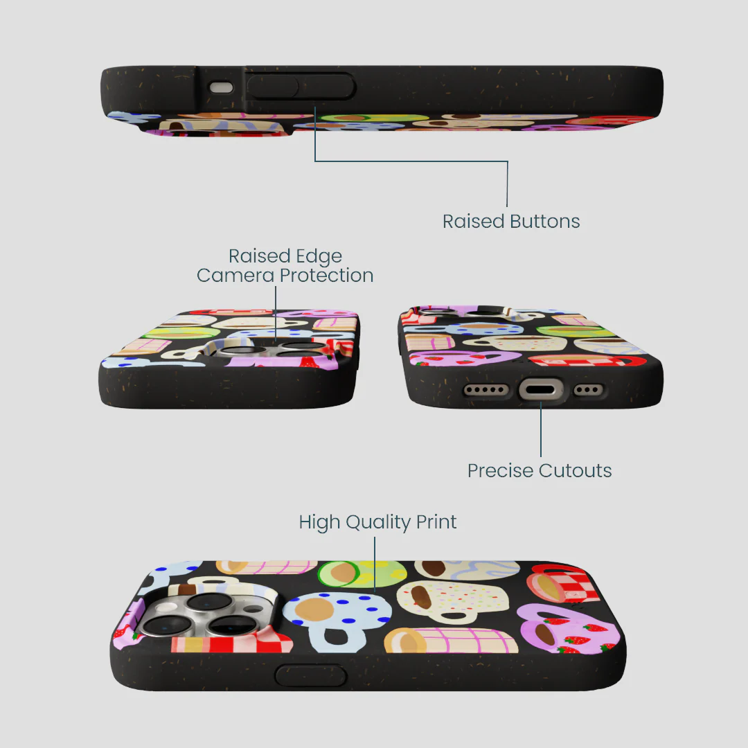 Black Cup of Joy iPhone 14 Pro Case - Image 3