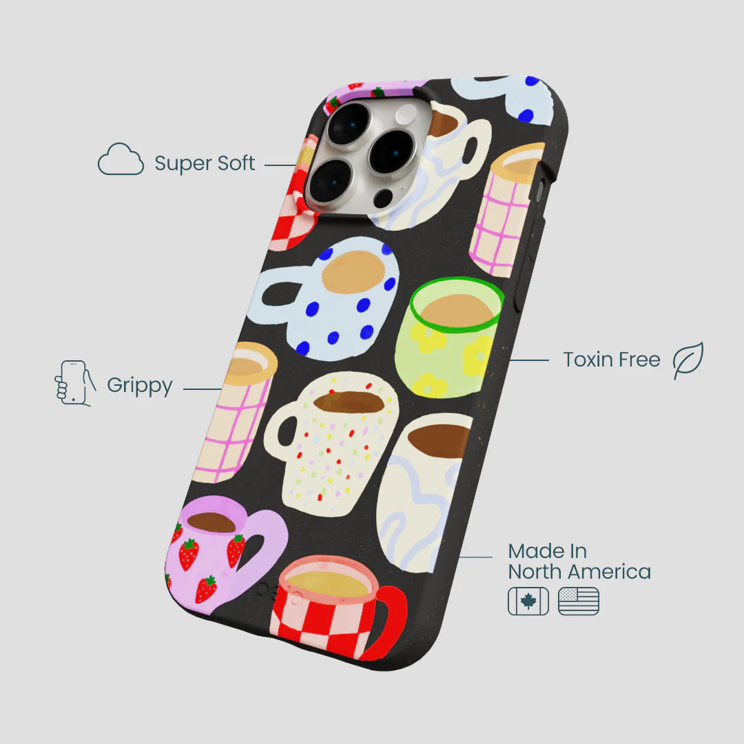 Black Cup of Joy iPhone 14 Pro Max Case - Image 4