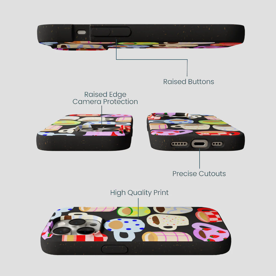 Black Cup of Joy iPhone 15 Pro Case - Image 3