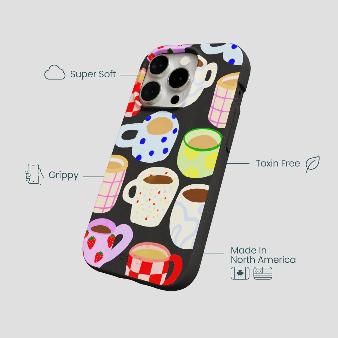 Black Cup of Joy iPhone 15 Pro Case - Image 4