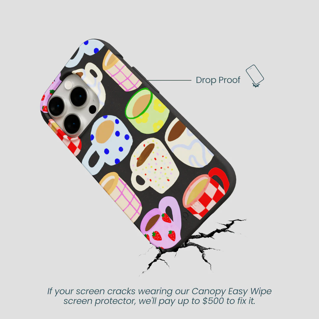 Black Cup of Joy iPhone 15 Pro Case - Image 5