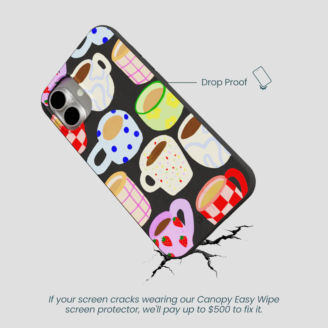 Black Cup of Joy iPhone 16 Plus Case - Image 5