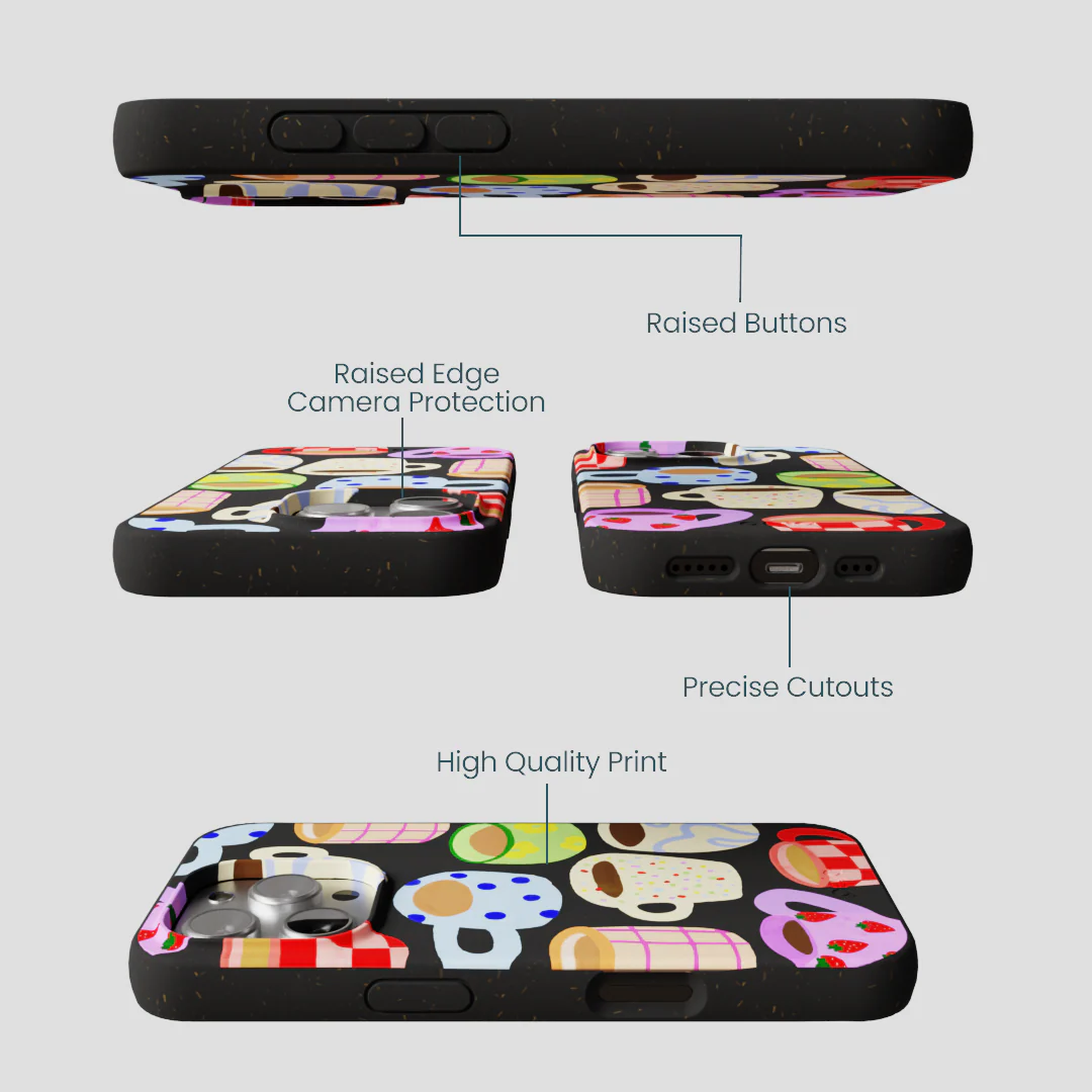 Black Cup of Joy iPhone 16 Pro Case - Image 3