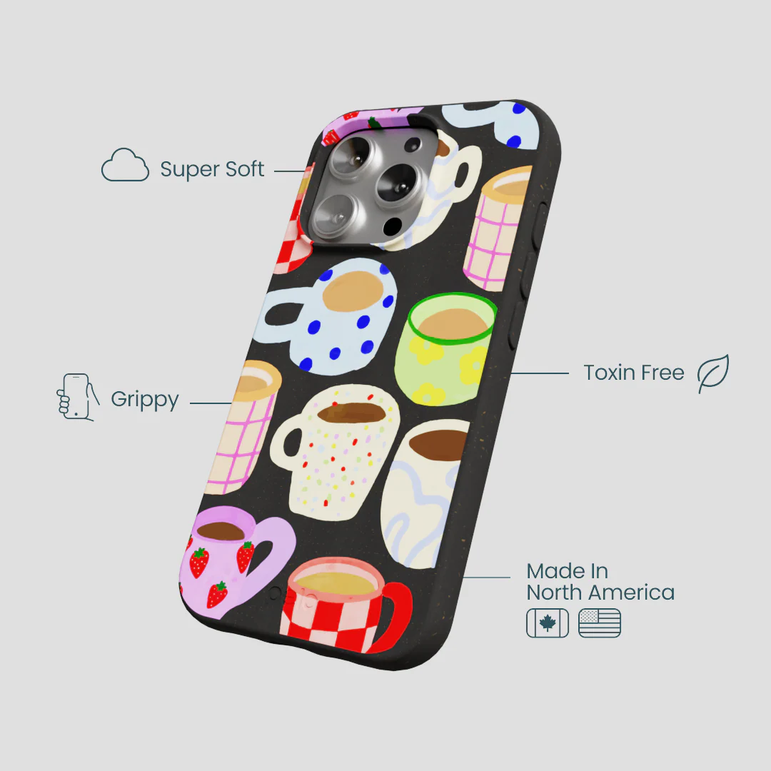 Black Cup of Joy iPhone 16 Pro Case - Image 4