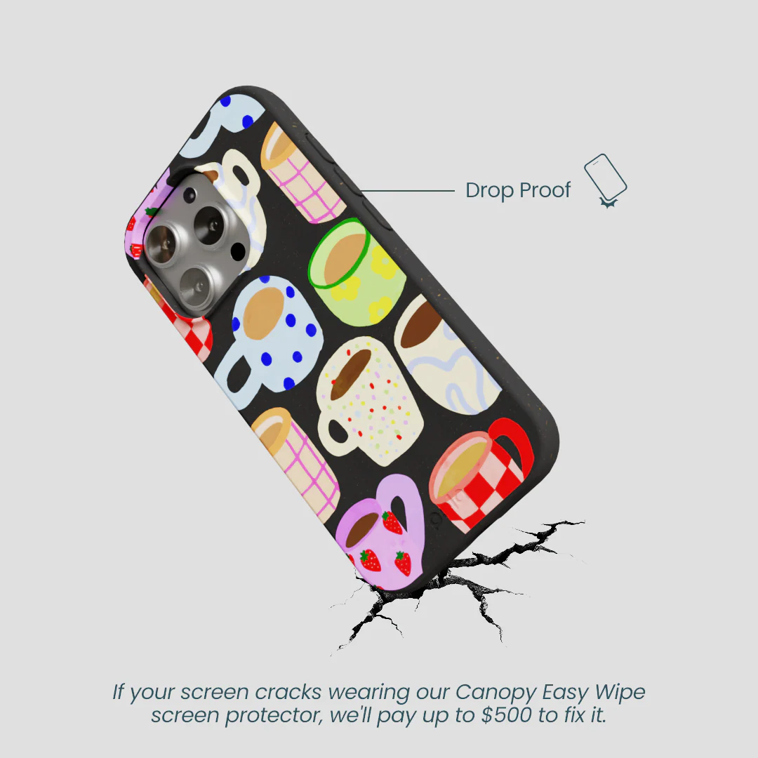 Black Cup of Joy iPhone 16 Pro Case - Image 5