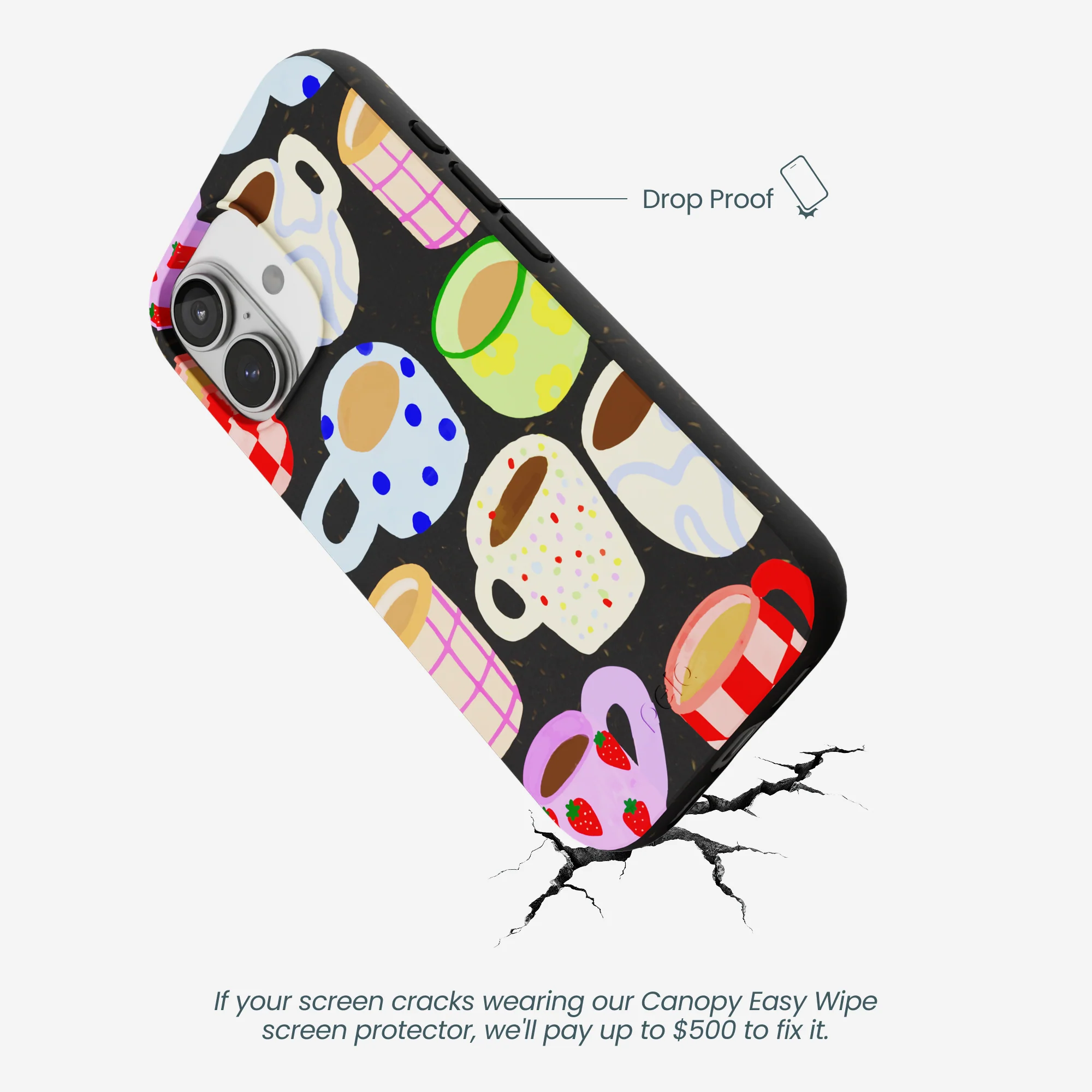 Black Cup of Joy iPhone 17 Case - Image 5