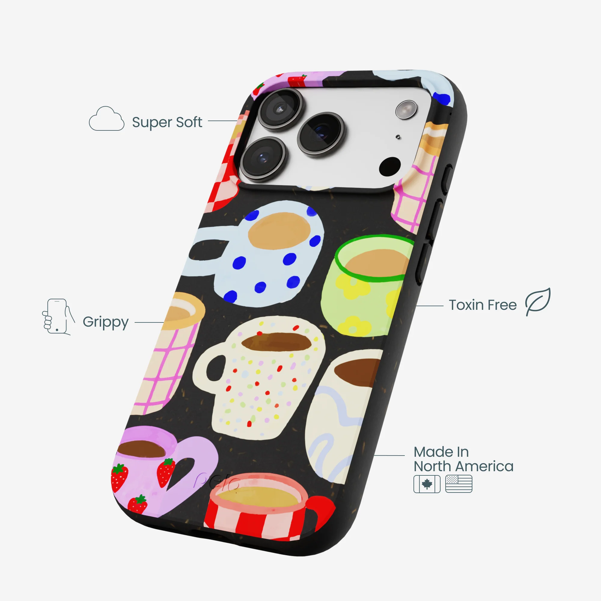 Black Cup of Joy iPhone 17 Pro Case - Image 4