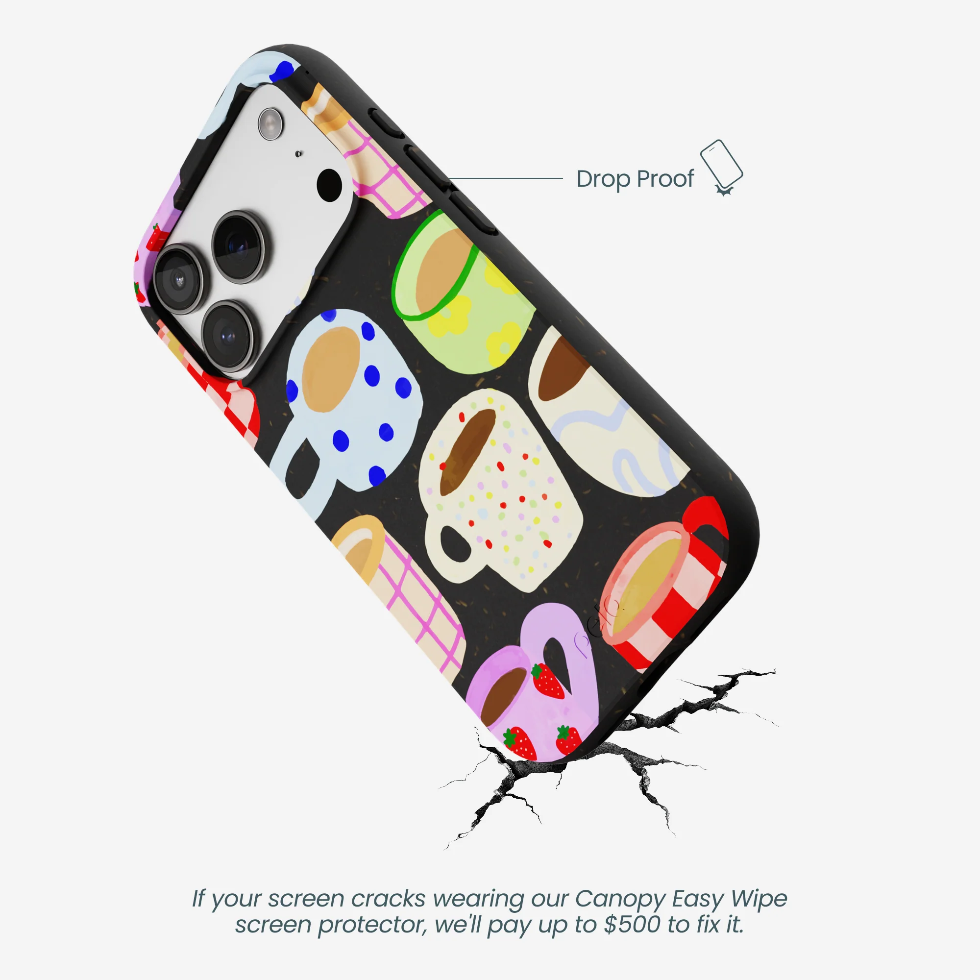 Black Cup of Joy iPhone 17 Pro Case - Image 5