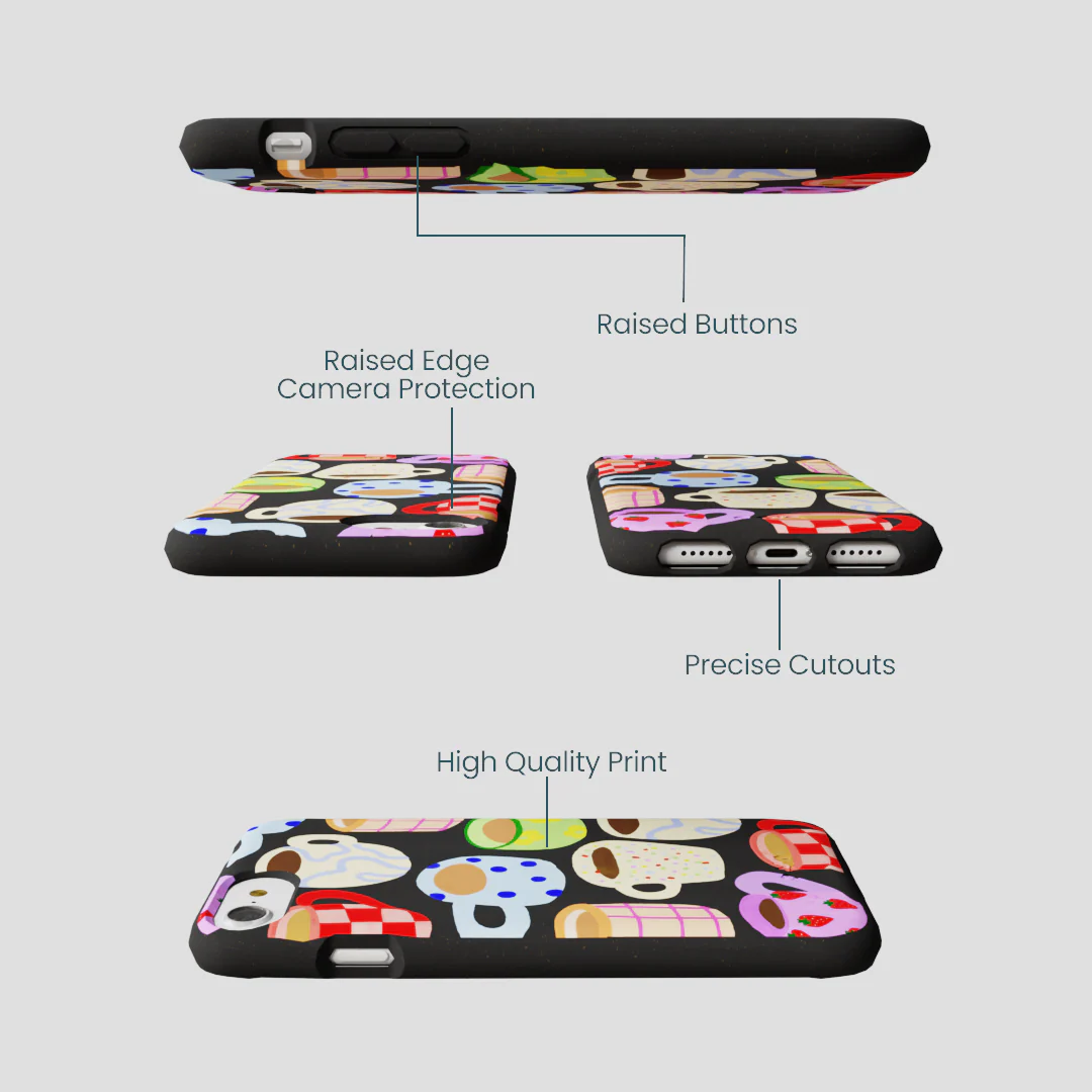 Black Cup of Joy iPhone 6/6s/7/8/SE Case - Image 3