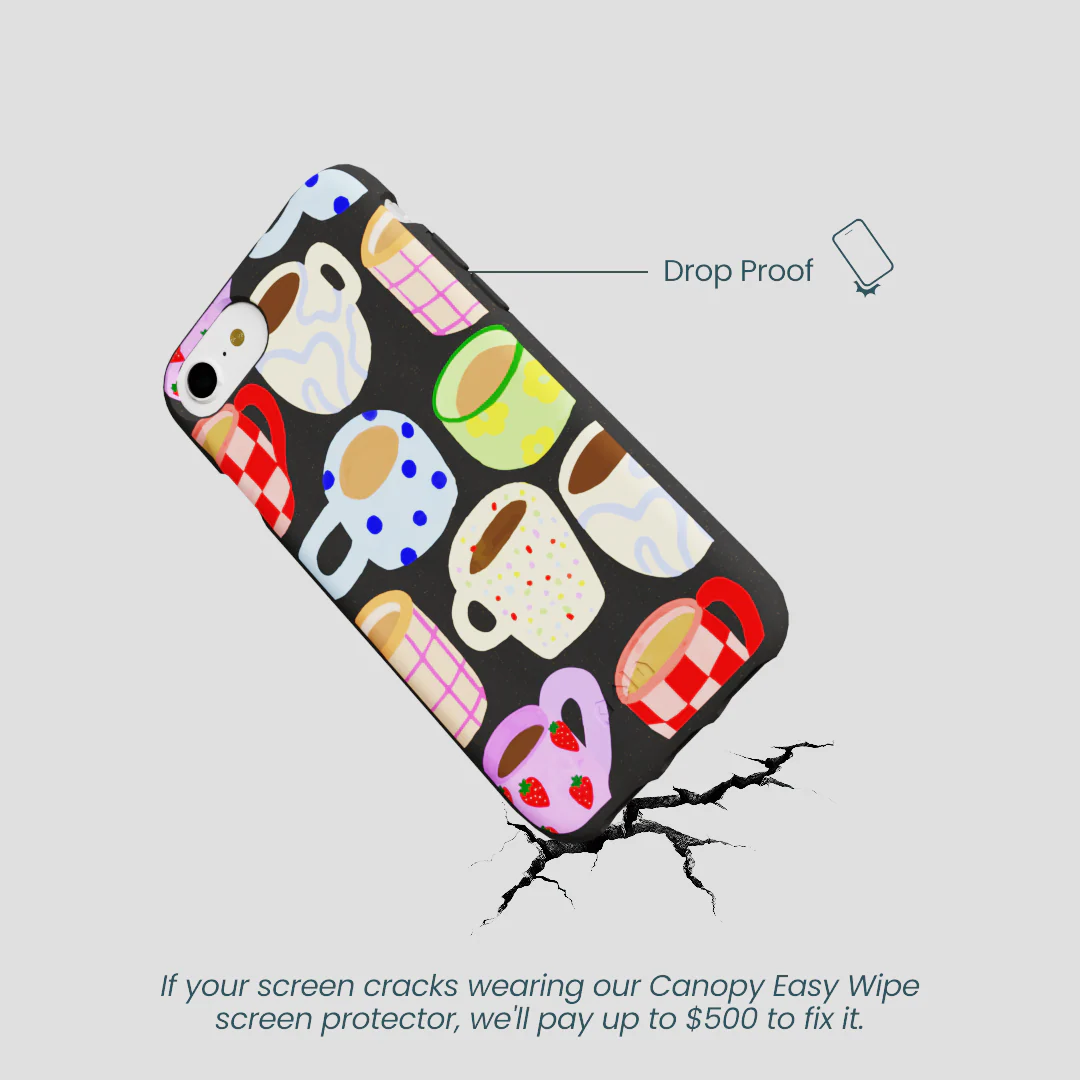 Black Cup of Joy iPhone 6/6s/7/8/SE Case - Image 5