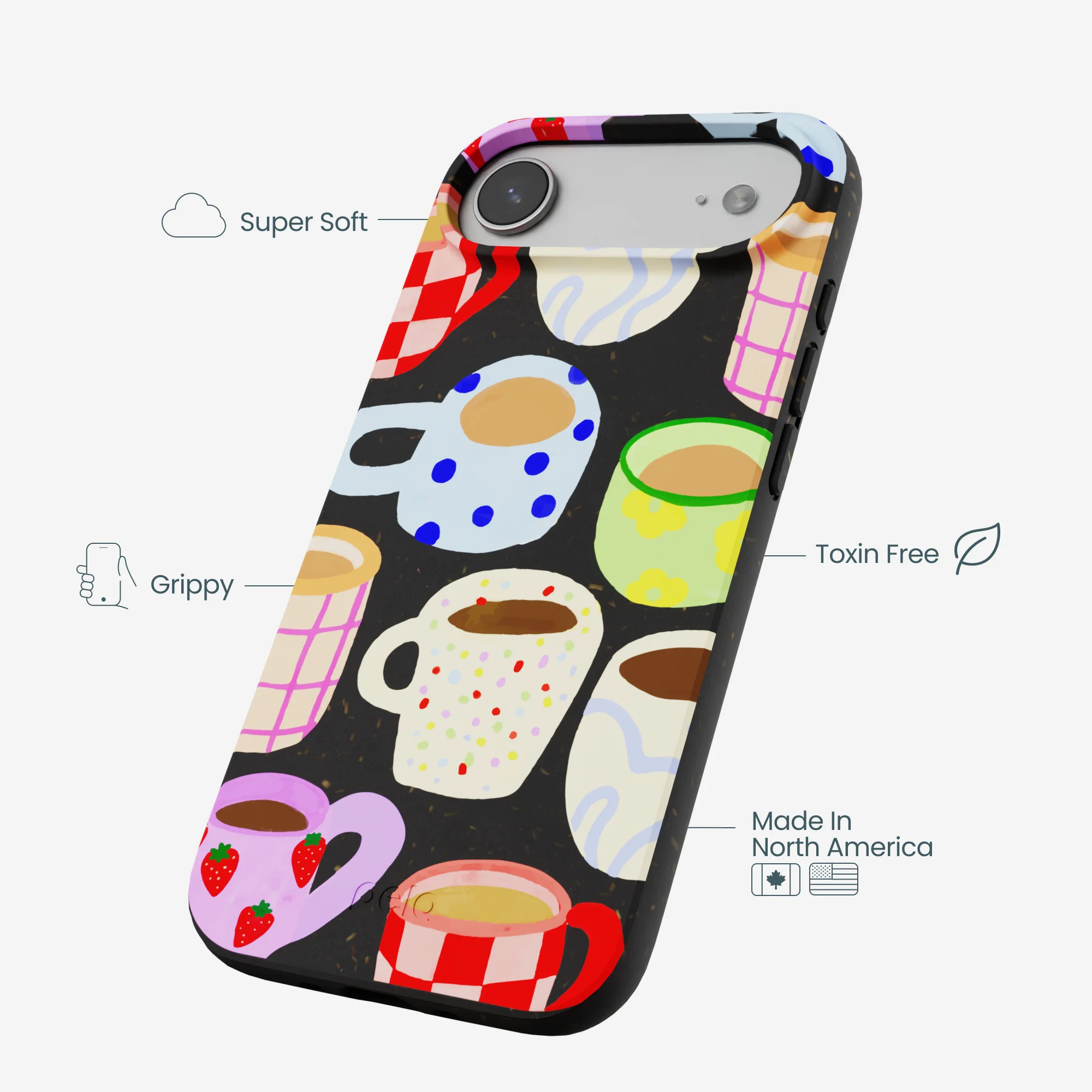 Black Cup of Joy iPhone Air Case - Image 4