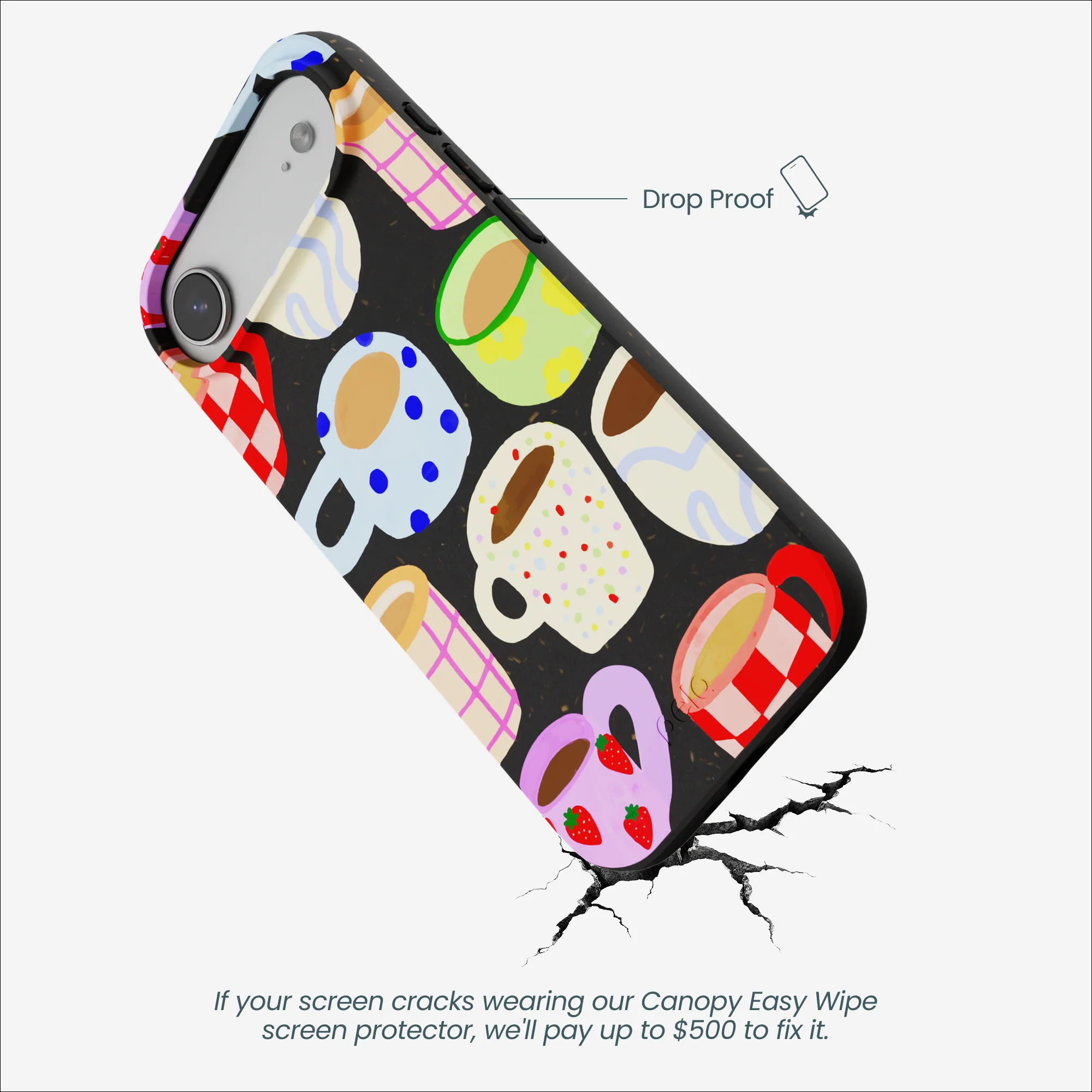 Black Cup of Joy iPhone Air Case - Image 5