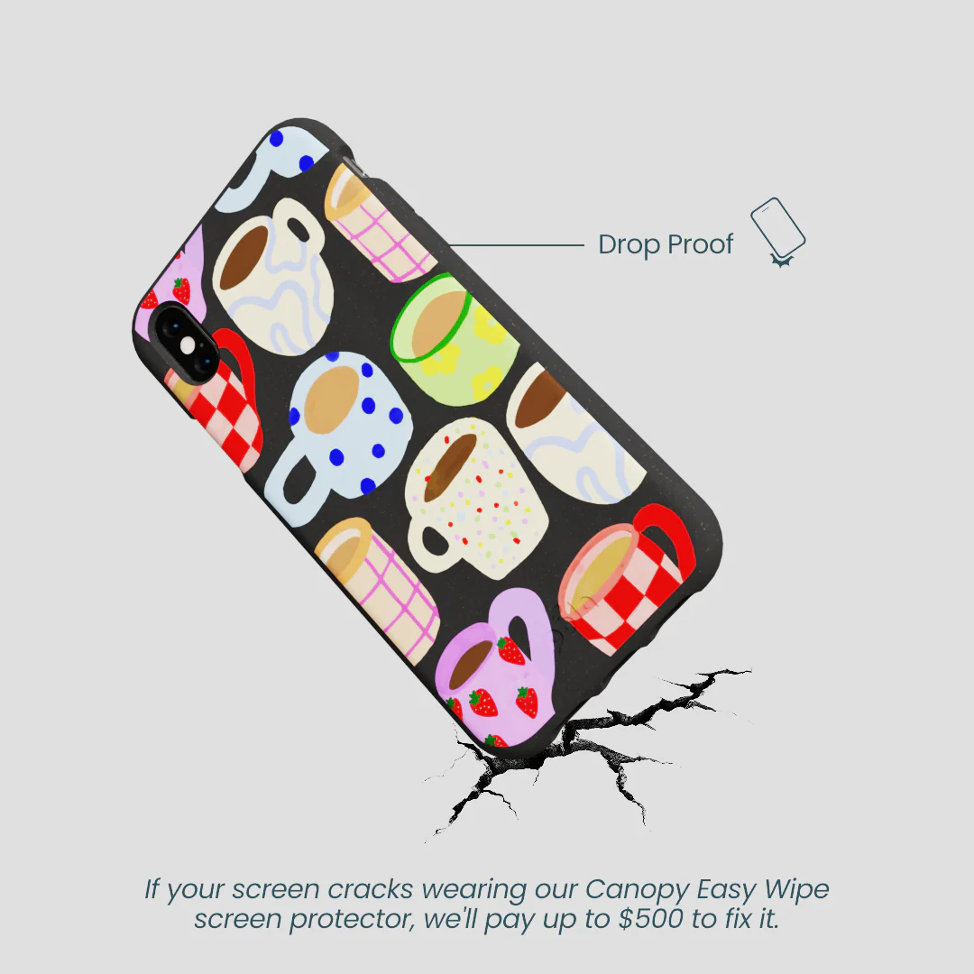 Black Cup of Joy iPhone XR Case - Image 5