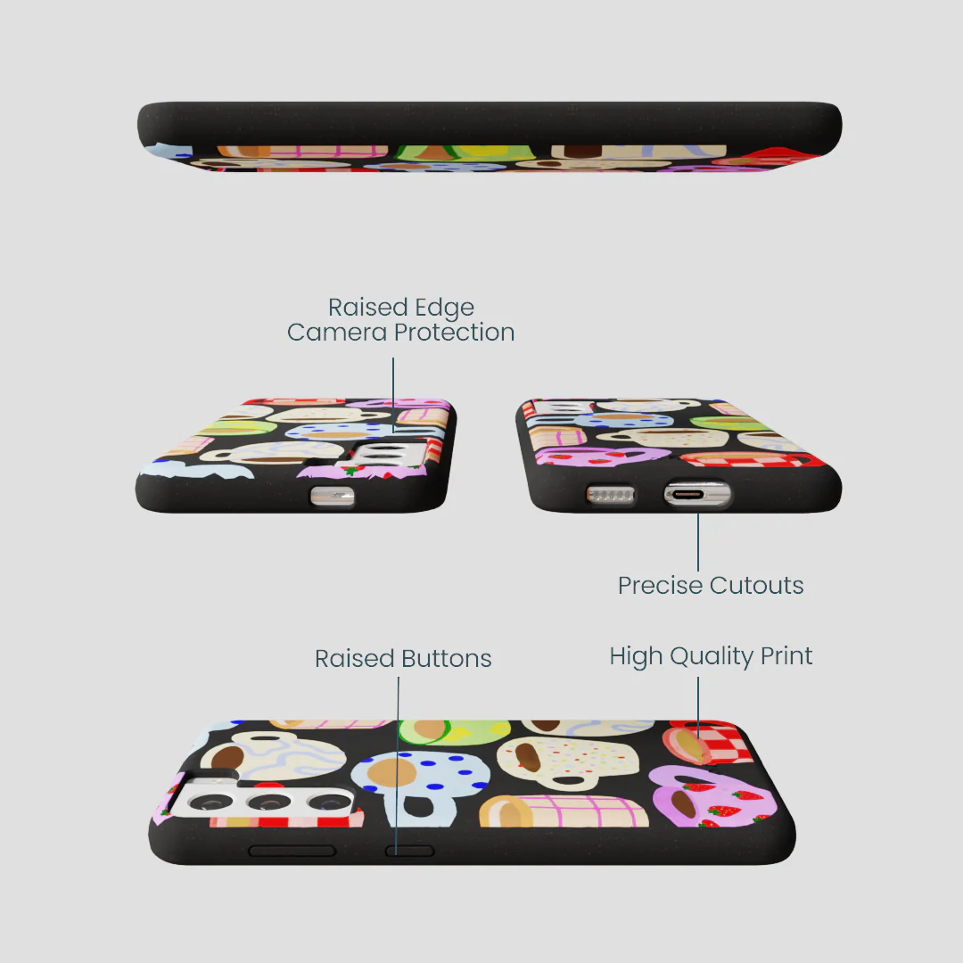 Black Cup of Joy Samsung Galaxy S22 Case - Image 3