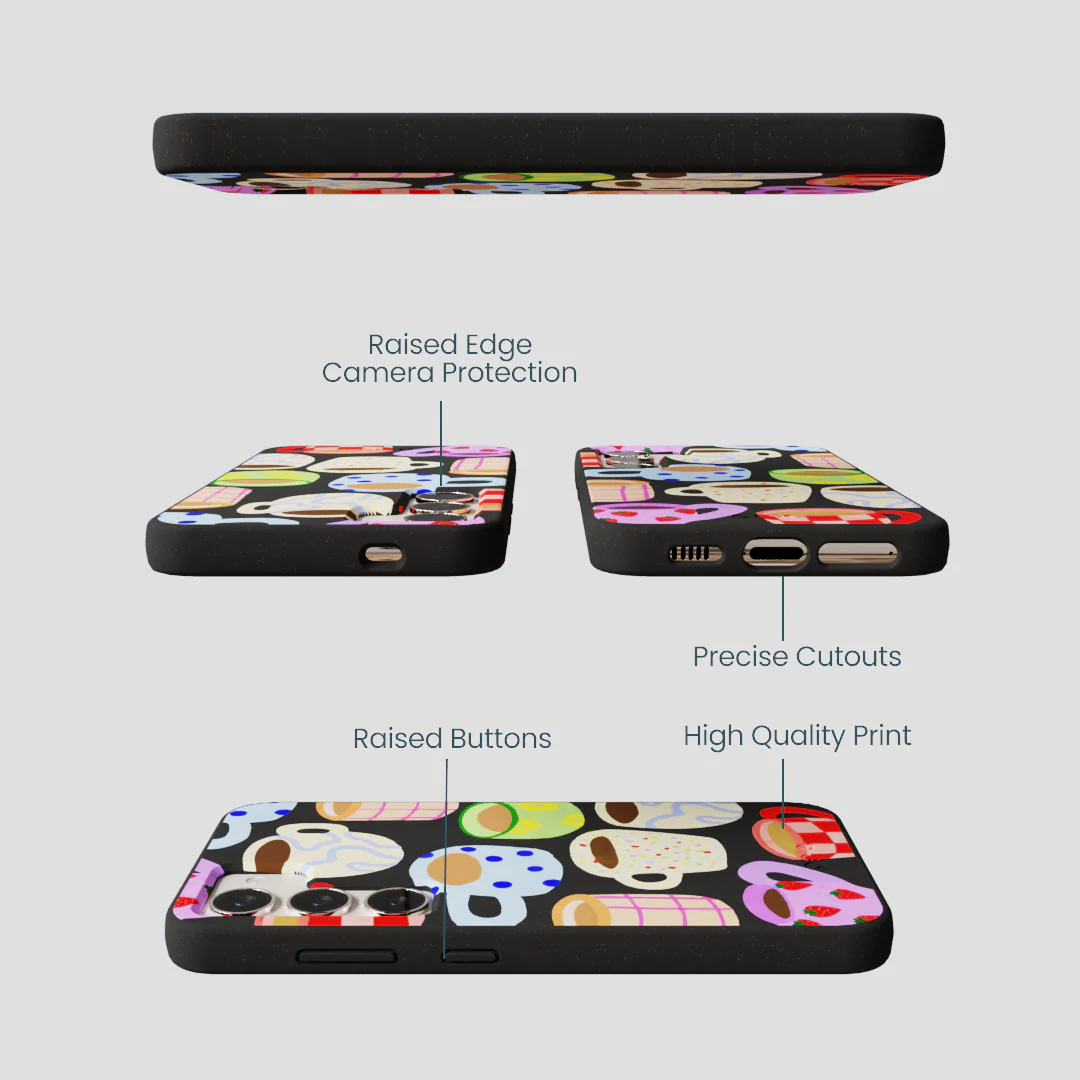 Black Cup of Joy Samsung Galaxy S23 Case - Image 3