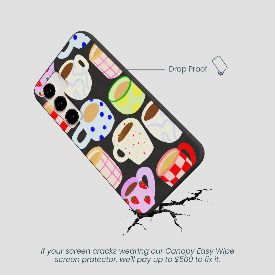Black Cup of Joy Samsung Galaxy S23 Case - Image 5