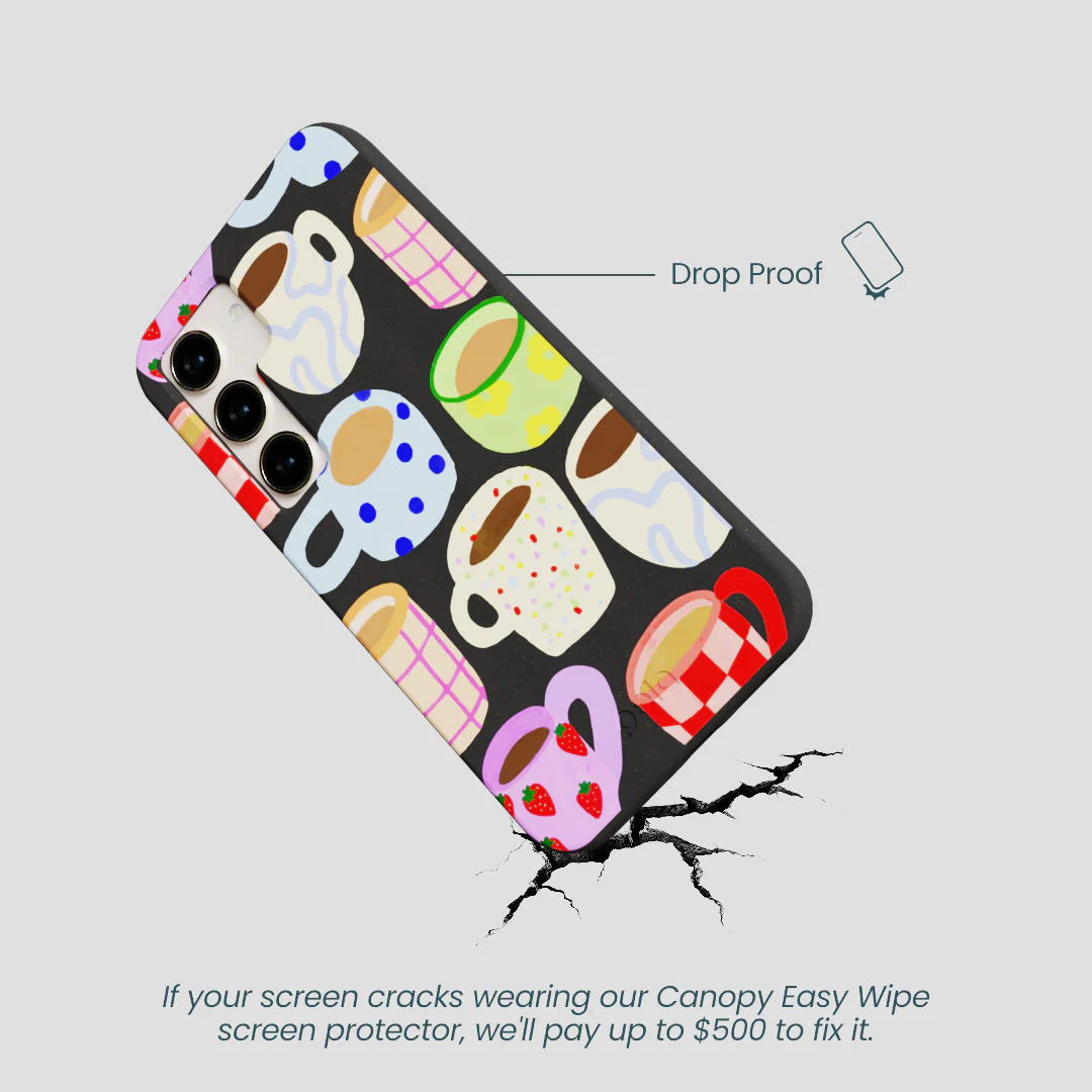 Black Cup of Joy Samsung Galaxy S24 Case - Image 5