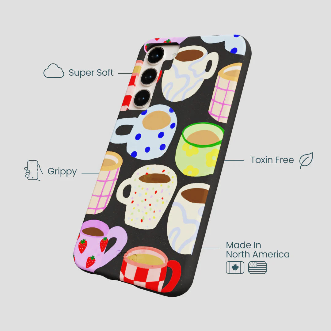 Black Cup of Joy Samsung Galaxy S24+(Plus) Case - Image 4