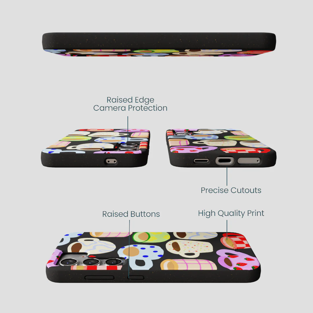 Black Cup of Joy Samsung Galaxy S25 Case - Image 3