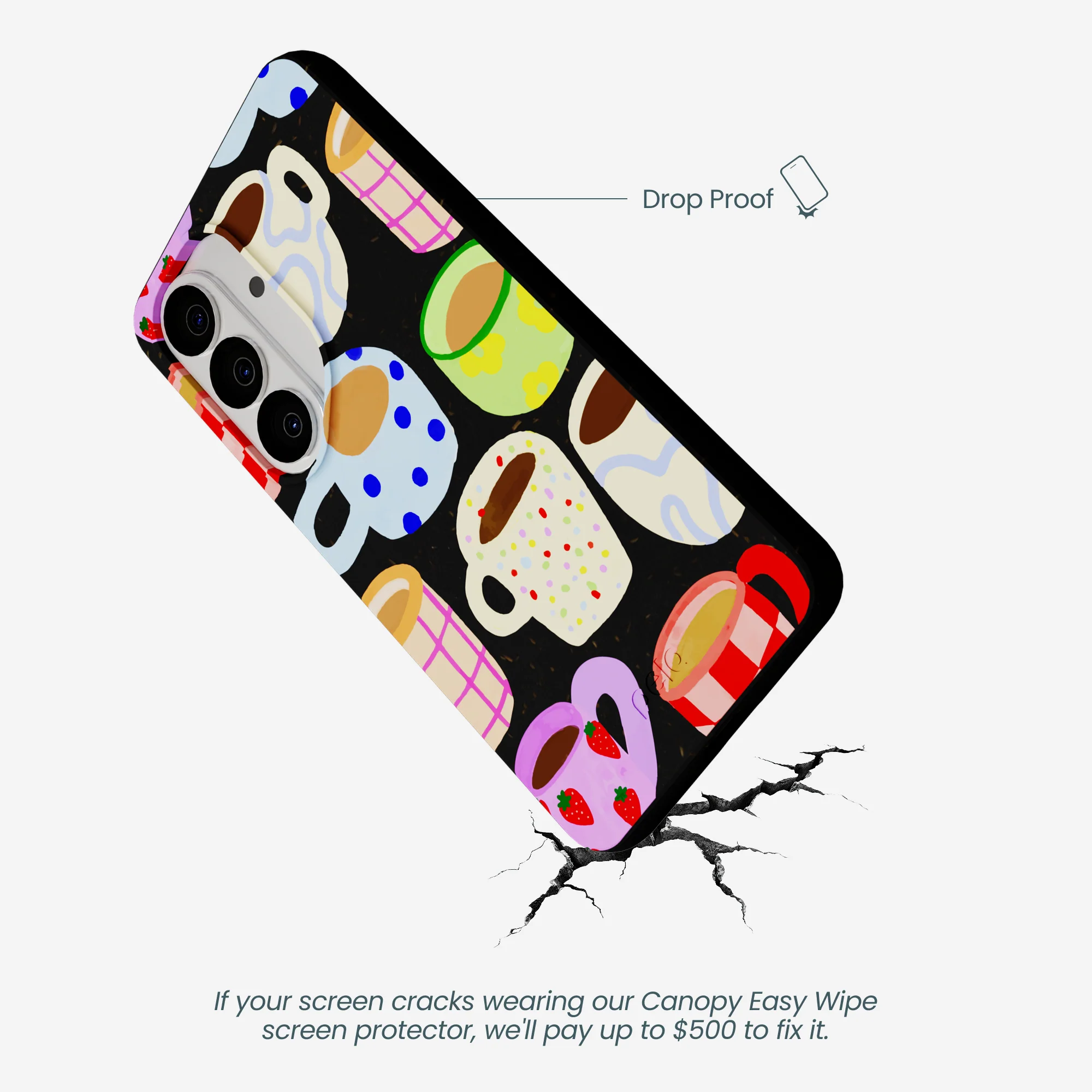Black Cup of Joy Samsung Galaxy S26 Case - Image 5