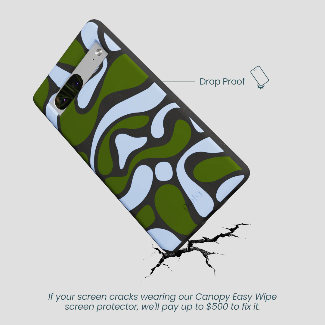 Black Curve and Flow Google Pixel 7a Case - Image 5