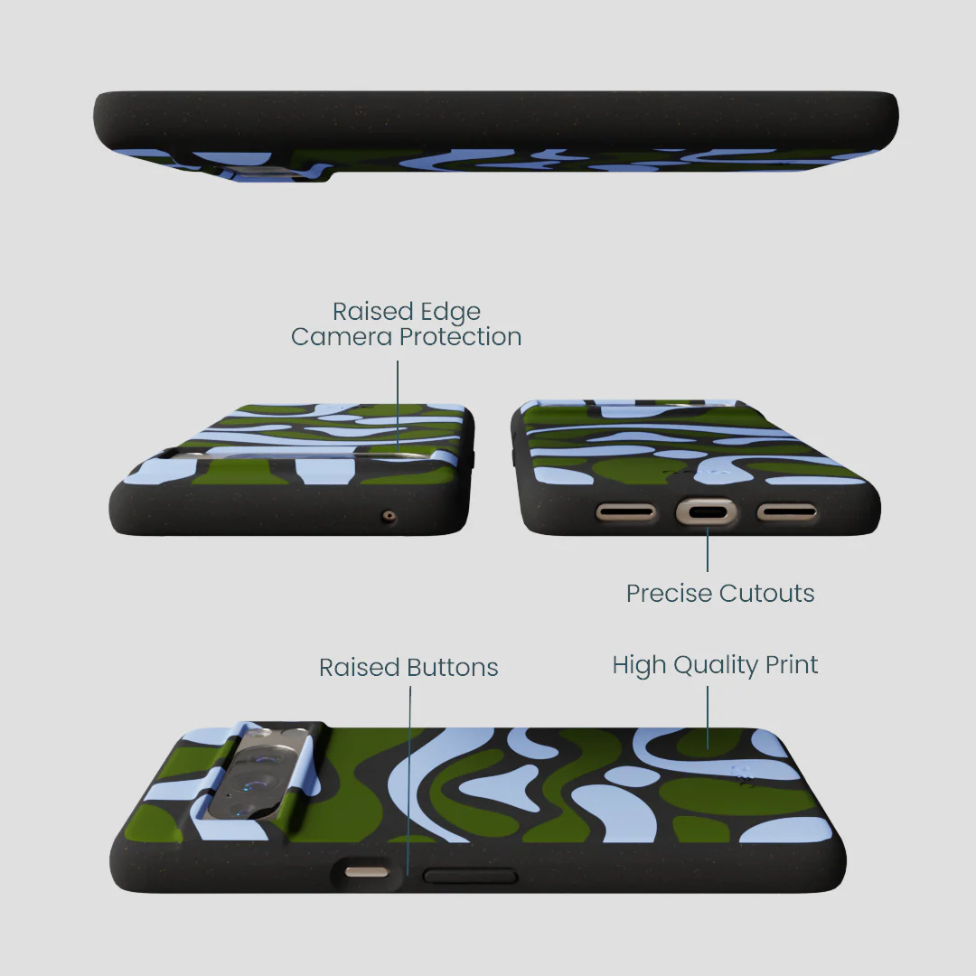 Black Curve and Flow Google Pixel 8 Pro Case - Image 3