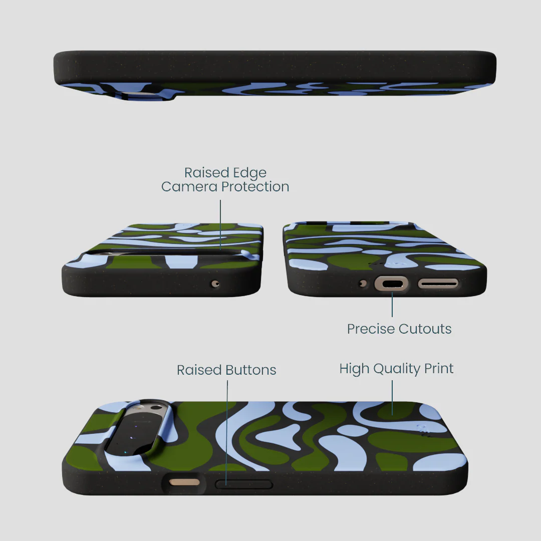 Black Curve and Flow Google Pixel 9 Pro XL Case - Image 3