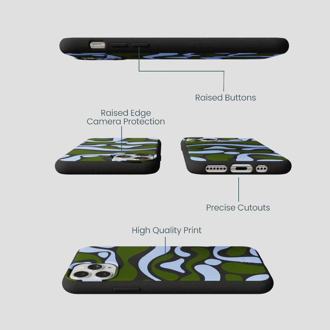 Black Curve and Flow iPhone 11 Pro Case - Image 3
